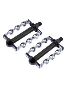 Twisted Flat Pedals 1/2 Black/Chrome.